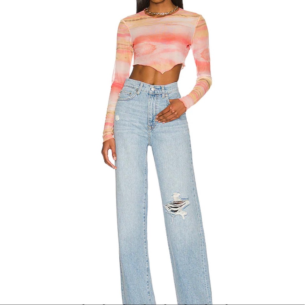 Revolve Lennon Super High Rise Loose Wide Leg Jean
